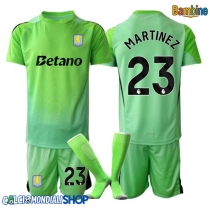 Maglie da calcio Aston Villa Emiliano Martinez #23 Portiere Seconda Maglia Bambino 2025-26 Manica Corta + Pantaloni corti)